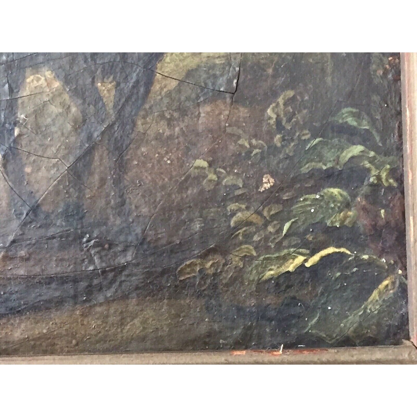 Painting Antique Dutch Oil On Canvas Ladies Fine Art 18th Century Framed Baroque