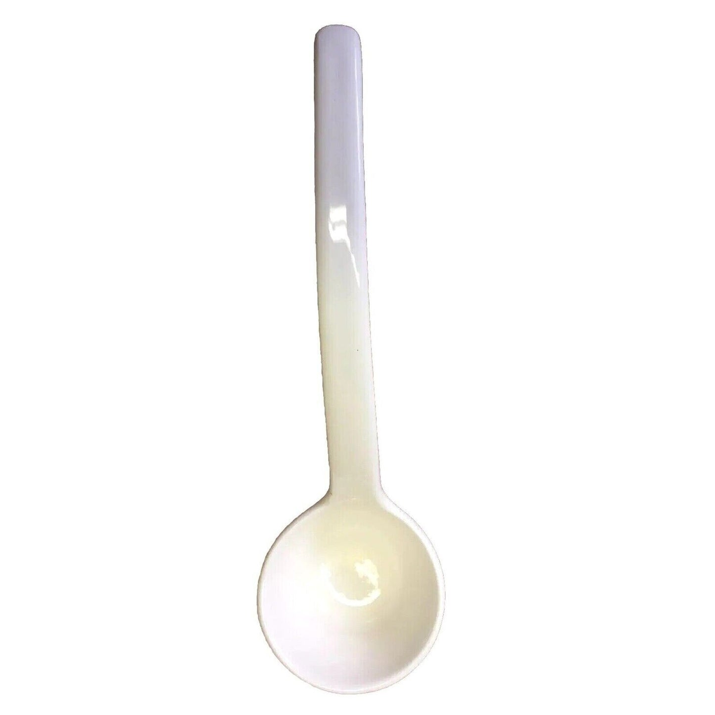 Antique Majolica White Glazed Porcelain Italy Soup Bowl With Spoon
