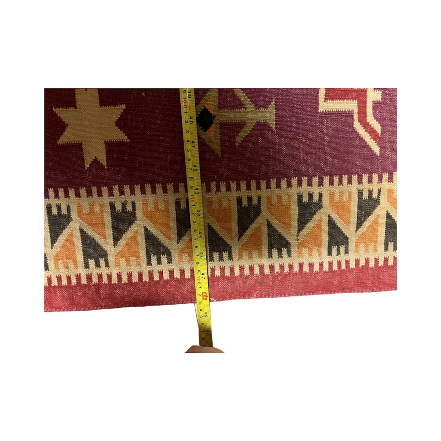 Geometric South-western Reversible Kilim Accent Rug Hand woven Wool Carpet 6'x4'