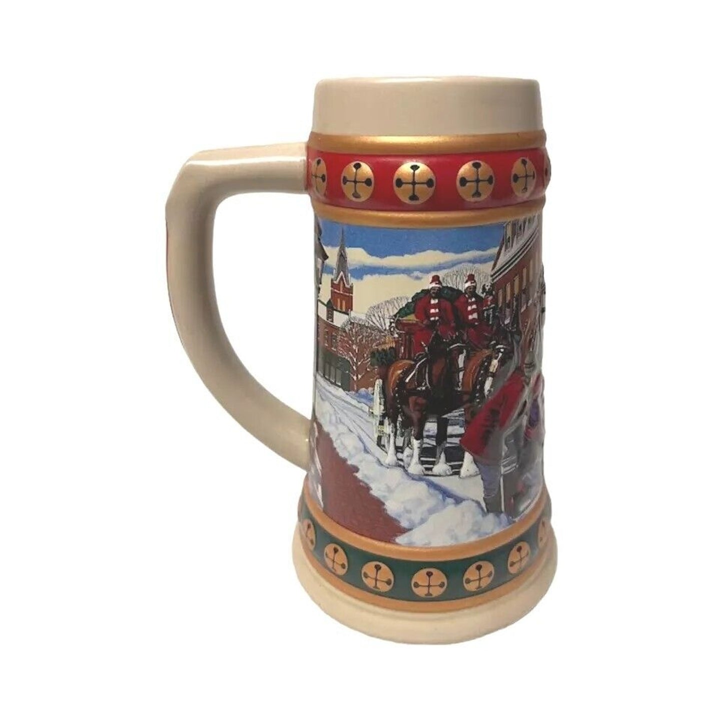 Vintage Anheuser-Busch 1993 Hometown Holiday Budweiser Beer Stein Beer Mug