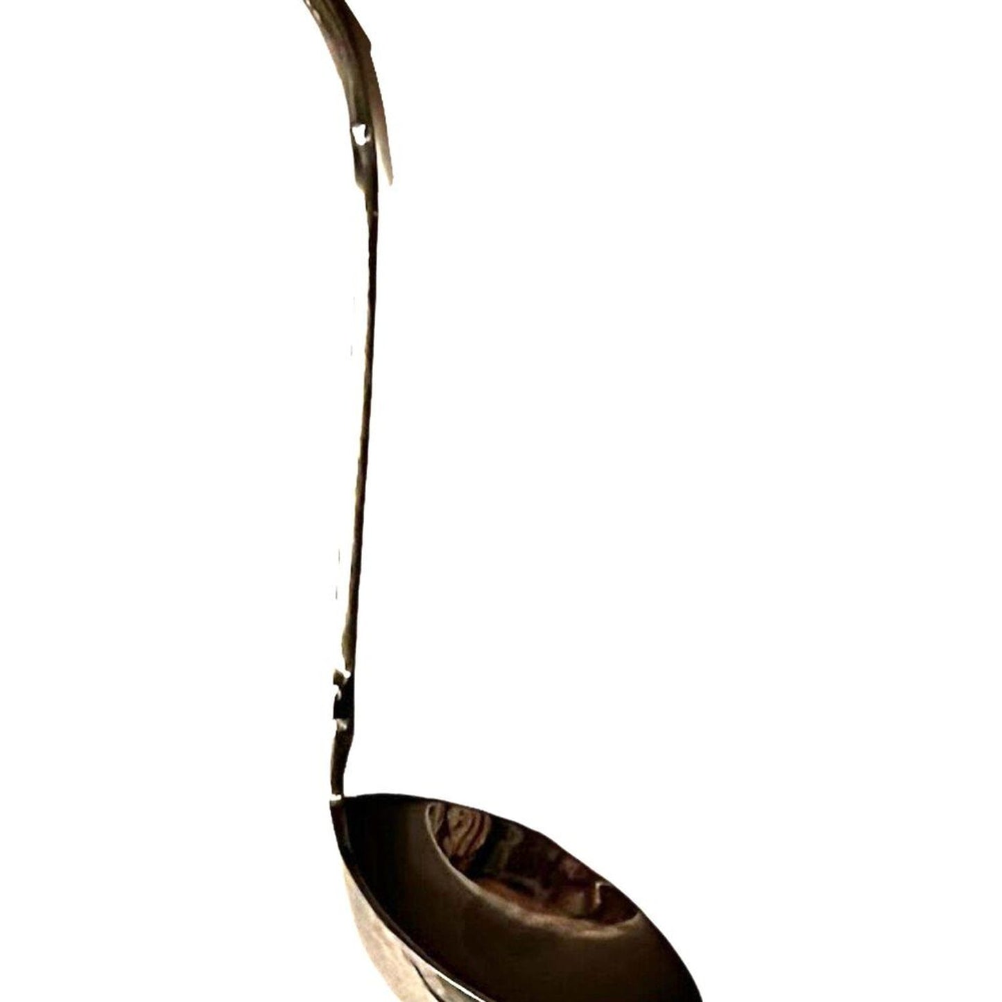 Vintage Ladle Soup Serving Wife Spoon Floral Pattern Stainless Steel