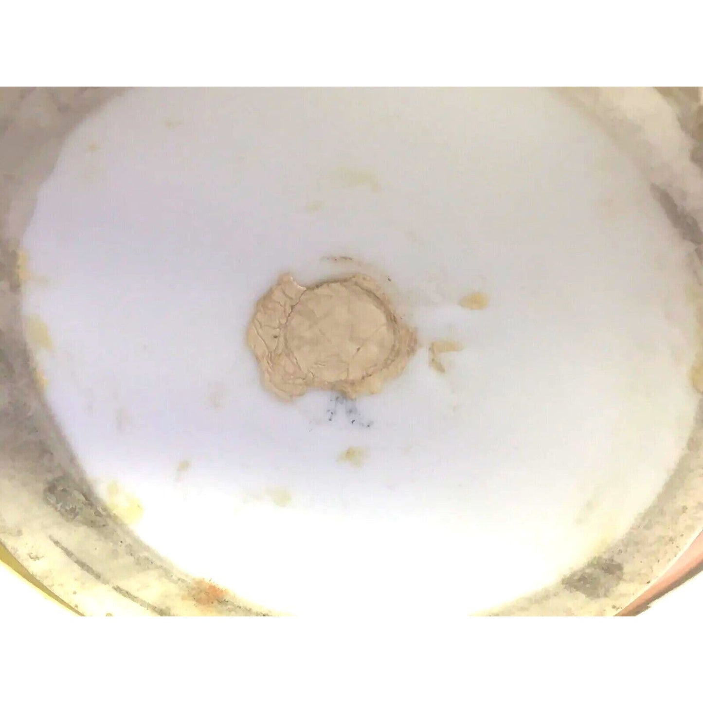 Antique Dresden Porcelain Vase white And Yellow Hand Painted 19c Germany