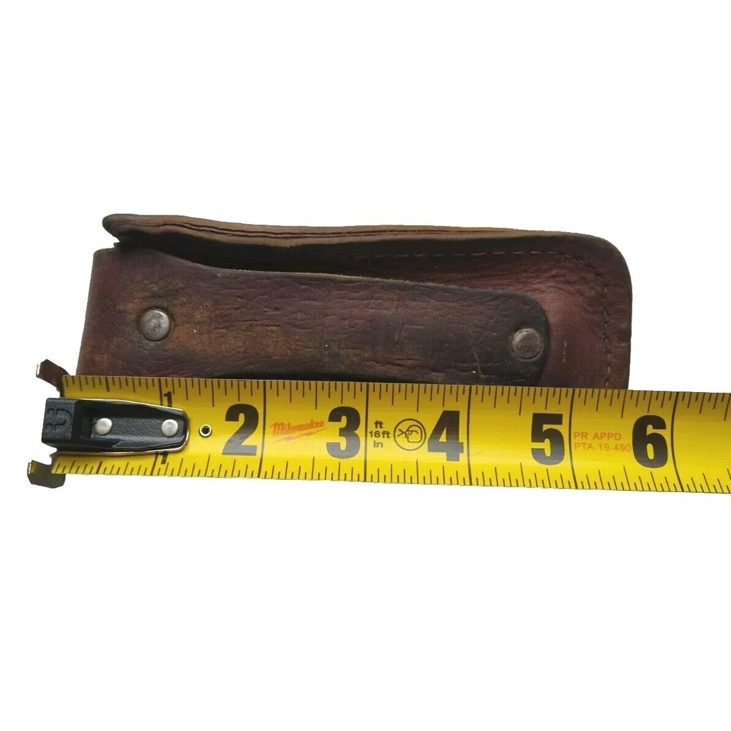 Rare Genuine Leather Case Sheath For Hunting Folding Knife USSR Brown
