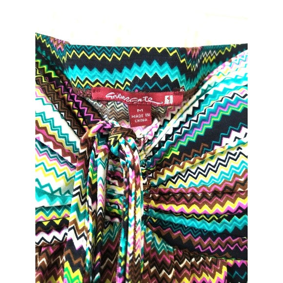 Silvergate maxi top strapless dress zig-zag lines M