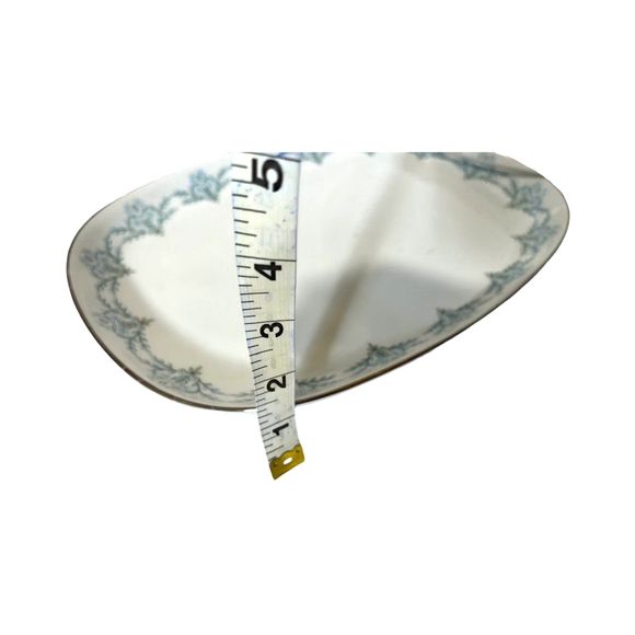 Vintage Franconia Krautheim Serving Tray Platter White Porcelain Platinum Rim