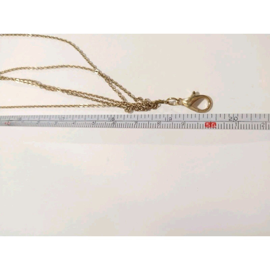 Gray & Brass Multi Strand Bead and Gold Tone Chain Beaded Necklace