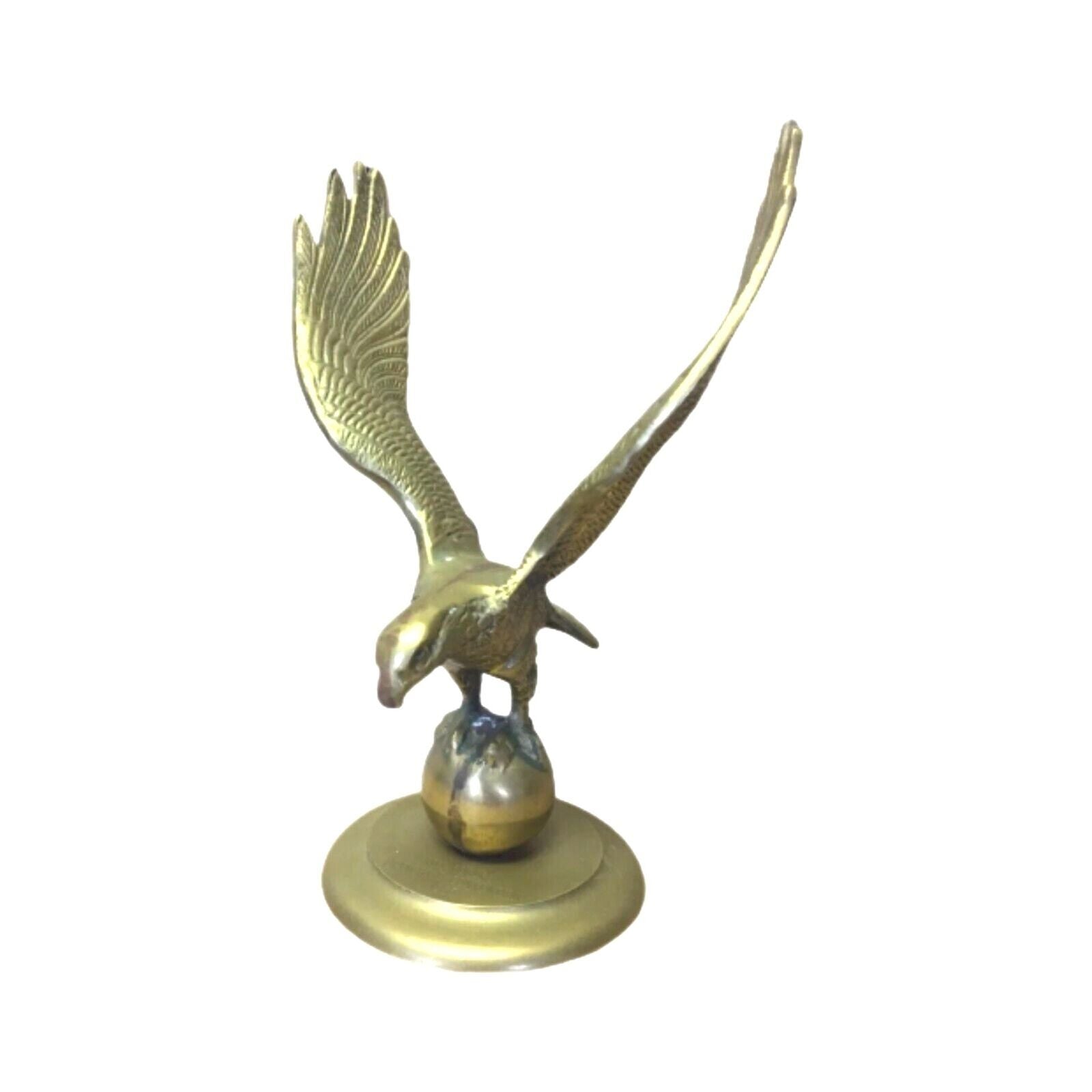 Vintage Eagle Globe Brass Trophy Figurine - Roy Rogers Franchise Convention 1985