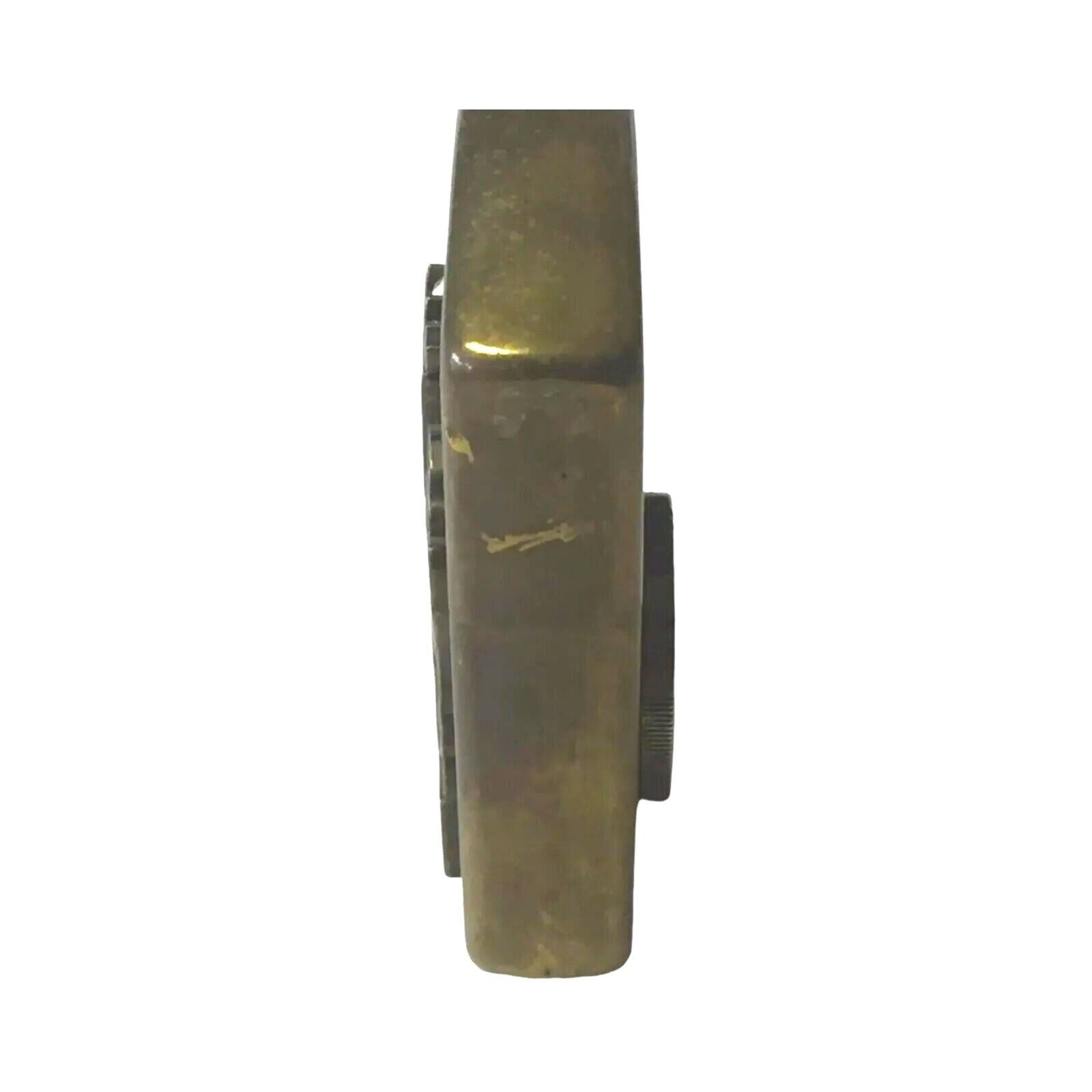 Brass Zippo Lighter Bradford Pa Usa Native American & Marcus Garvey Hero Coin
