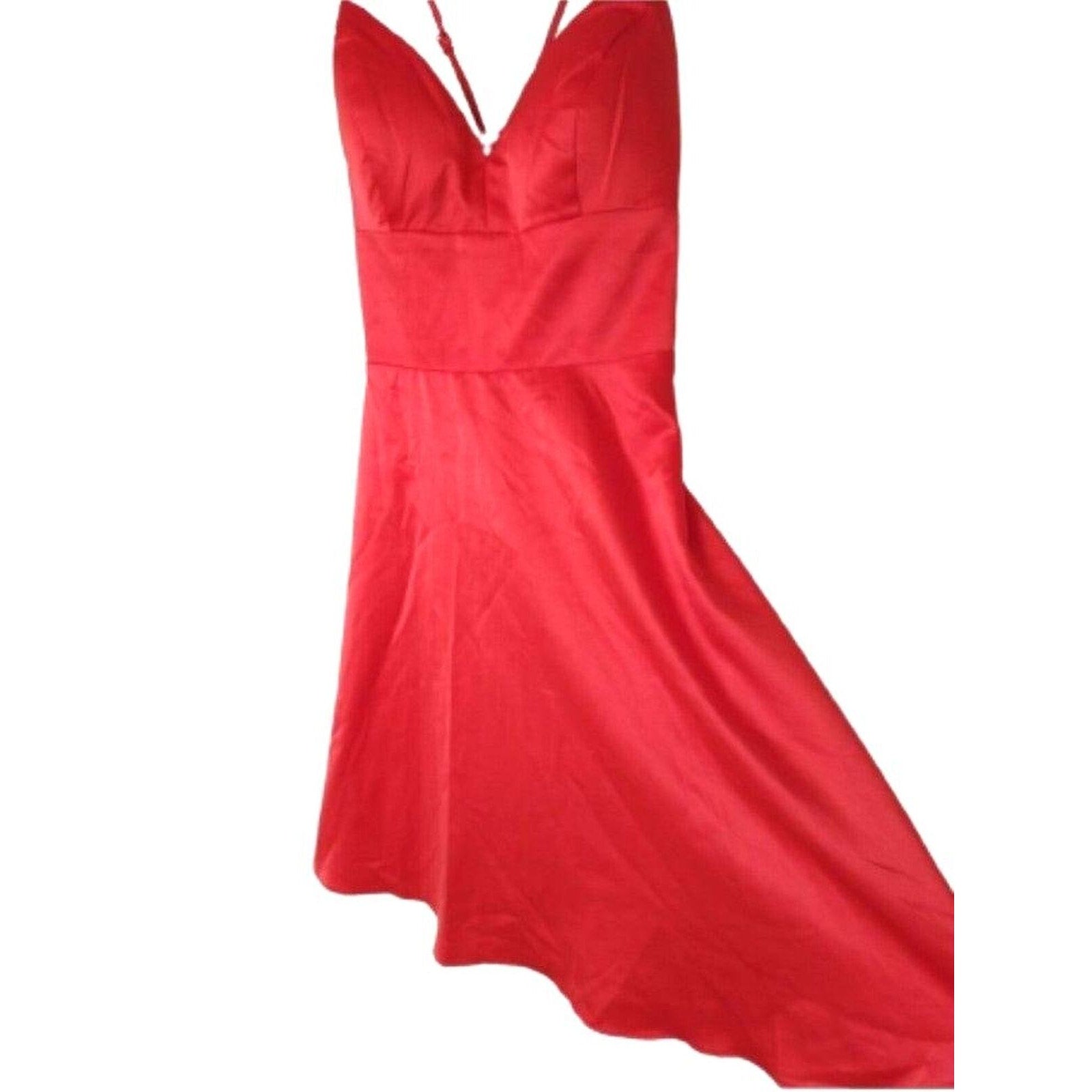 B. Darlin Silk Red Cocktail Party Mini Dress backless - Women's Size 3/4 XS