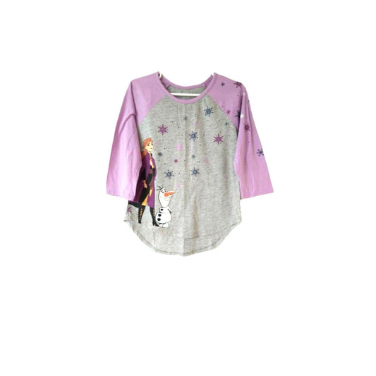 Frozen Disney M 3/4 sleeves girls blouse purple gray sleepwear size M