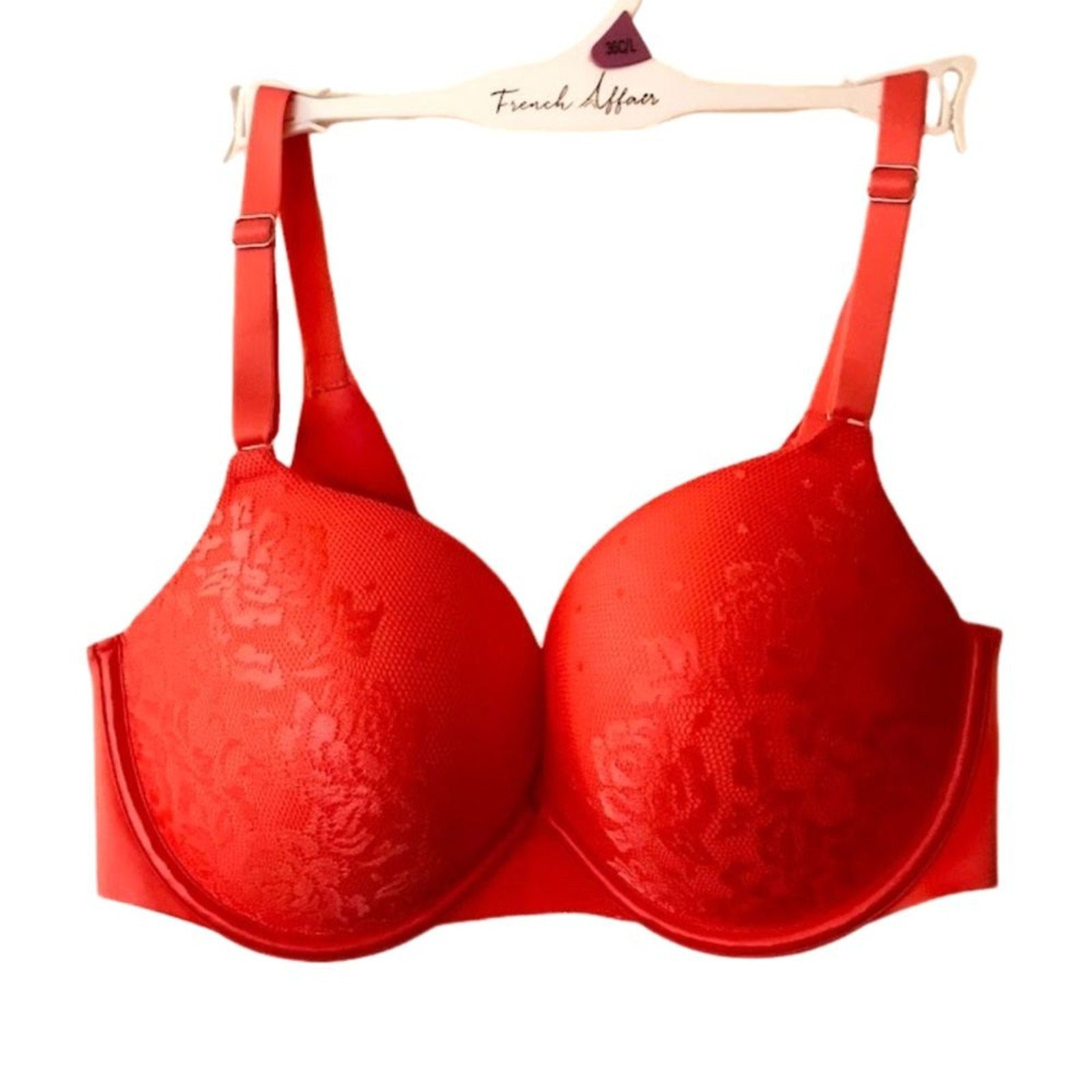 Secret Treasures Women's Bra Lace 36 D Red-Pink