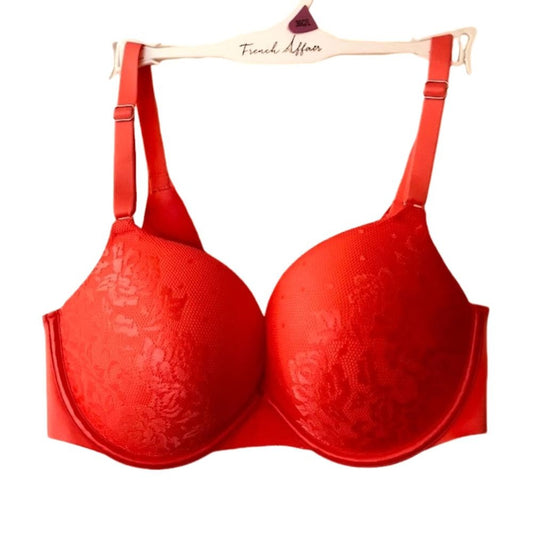 Secret Treasures Women's Bra Lace 36 D Red-Pink