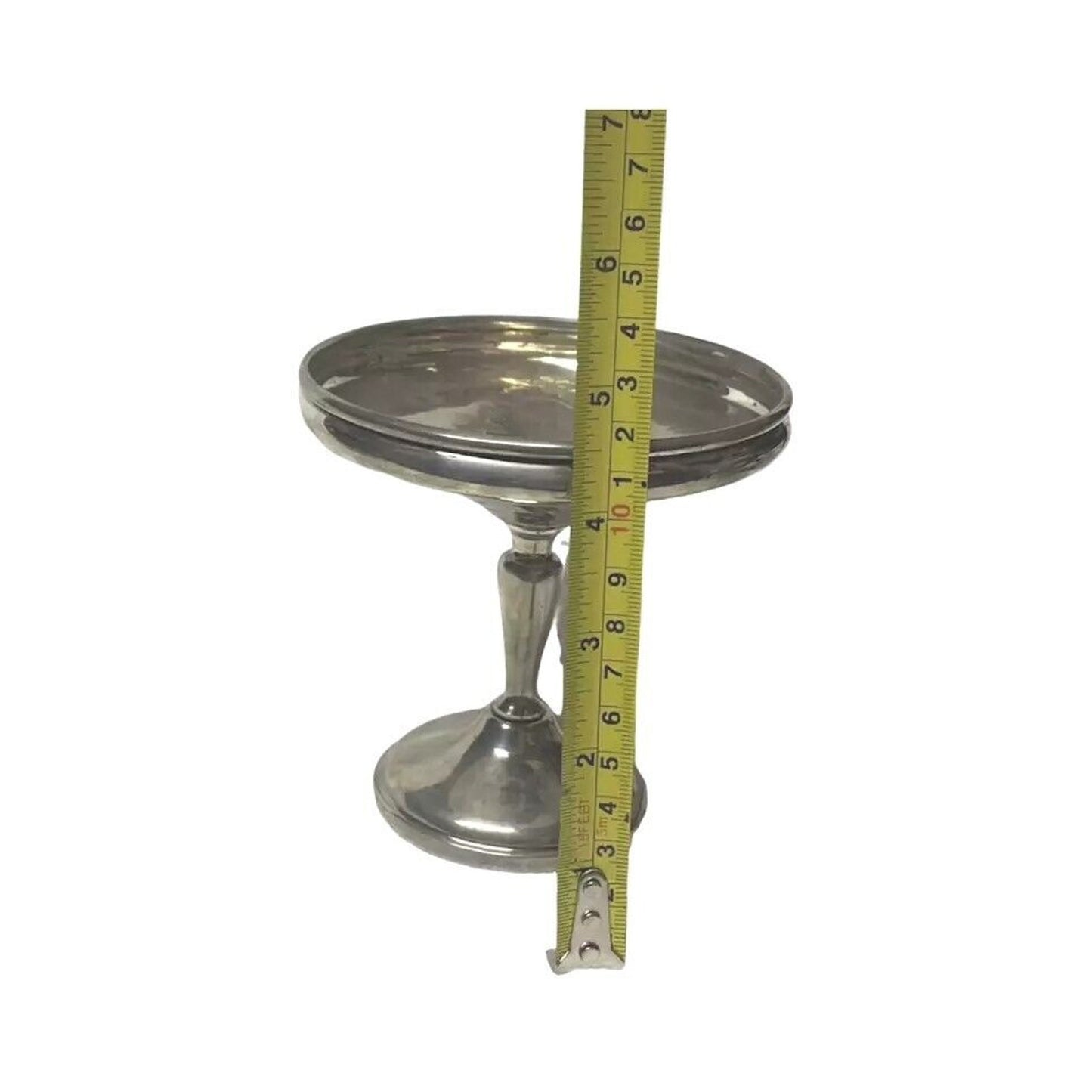 Antique Sterling Silver Footed Compote Dish Tazza Ornate Pedestal