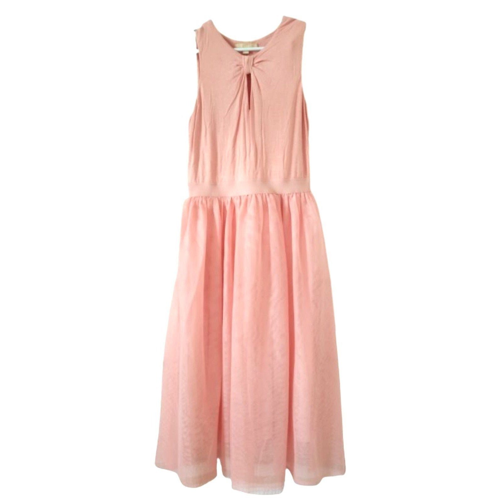 Hope & Harlow peach maxi sleeveless prom dress gown 8 M