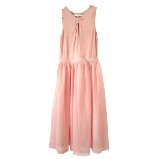 Hope & Harlow peach maxi sleeveless prom dress gown 8 M