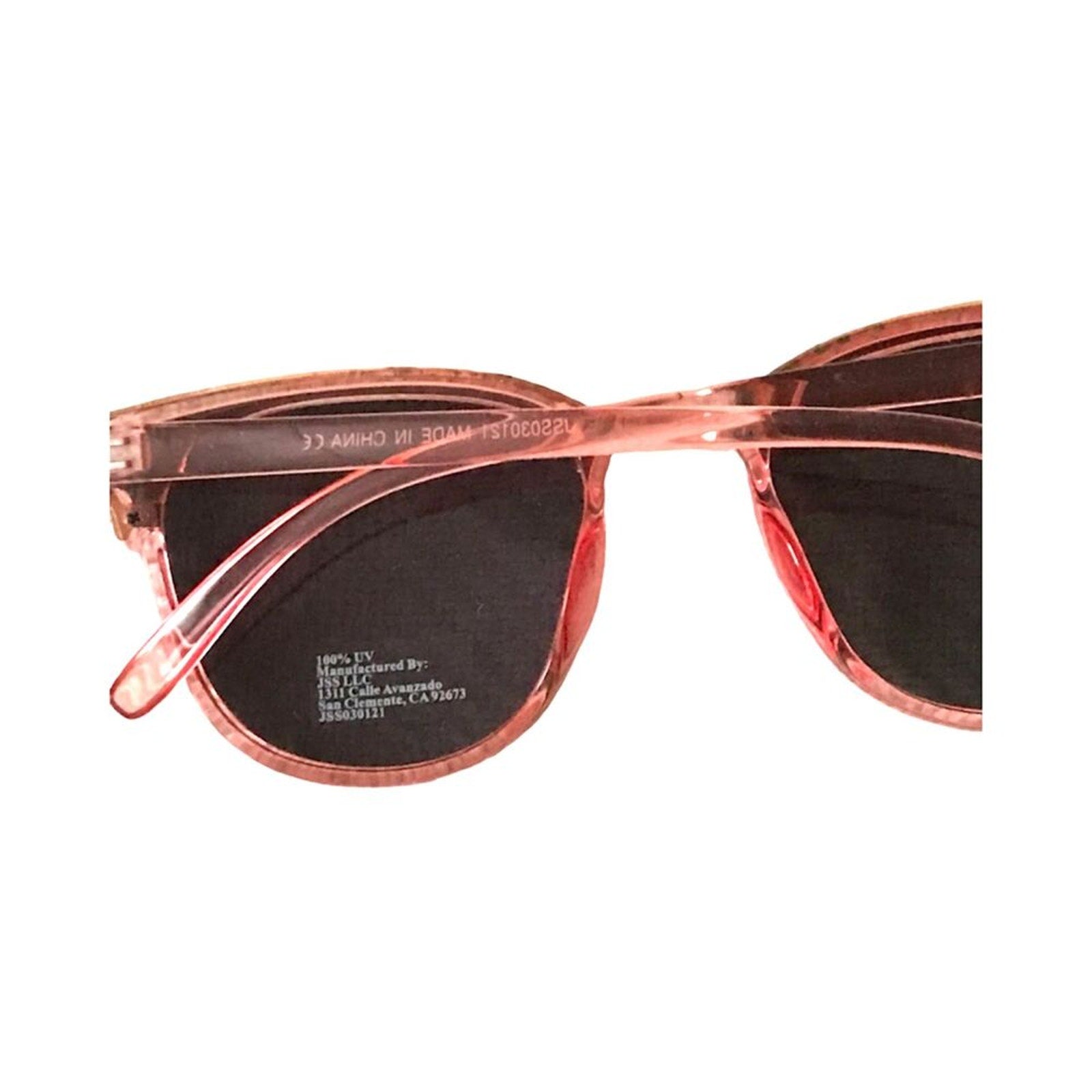 Women`s Sunglasses Orange Red Frame Golden Lens 100% UV