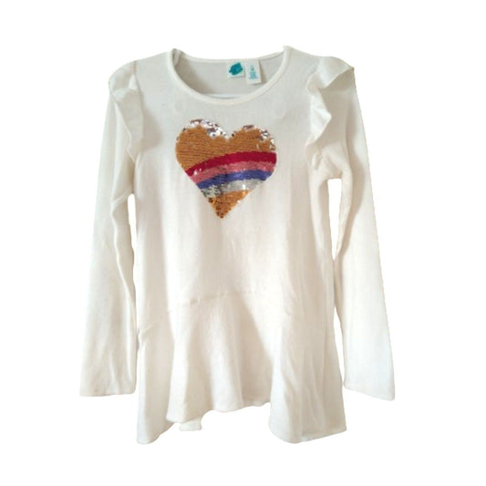Extremely Me long sleeve Heart white girls peplum dress 14