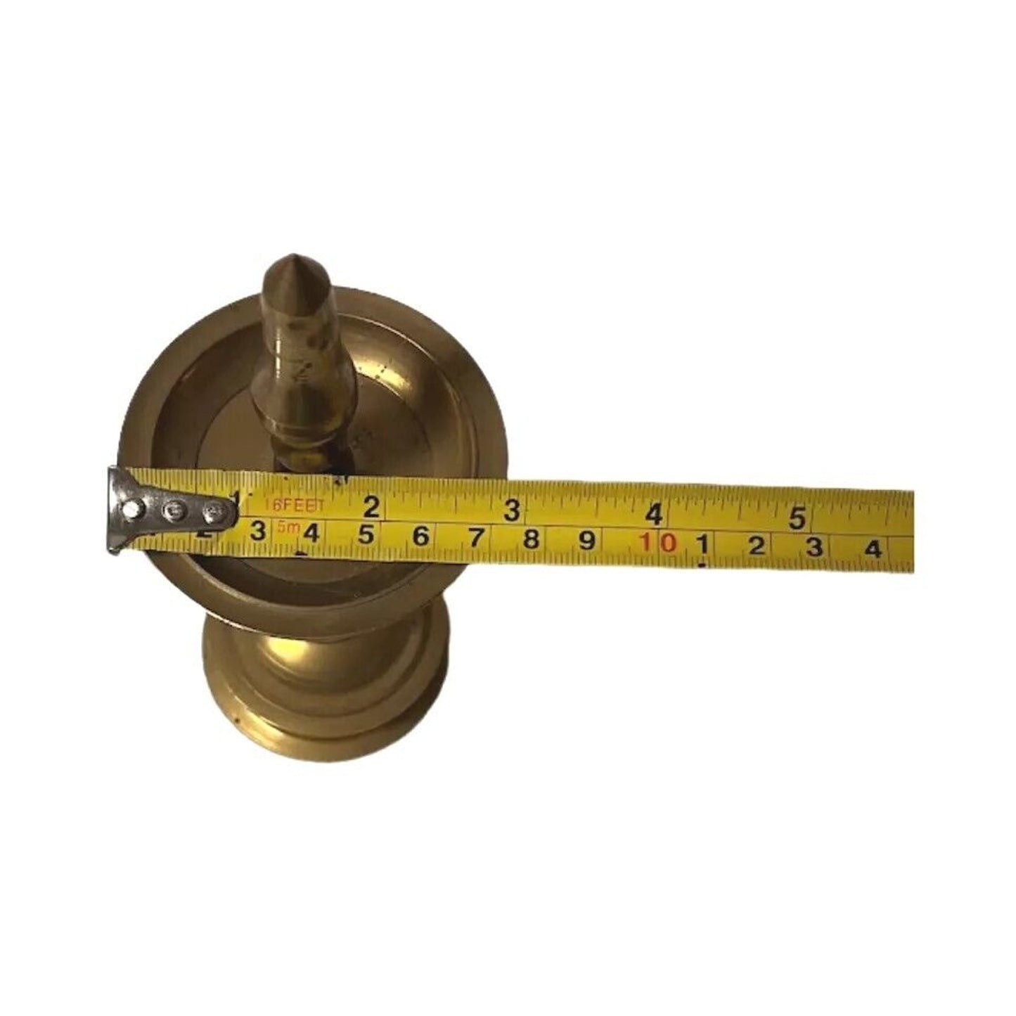 Antique Brass Oil Lamp Diya Asian Home Temple Religious Decoration India