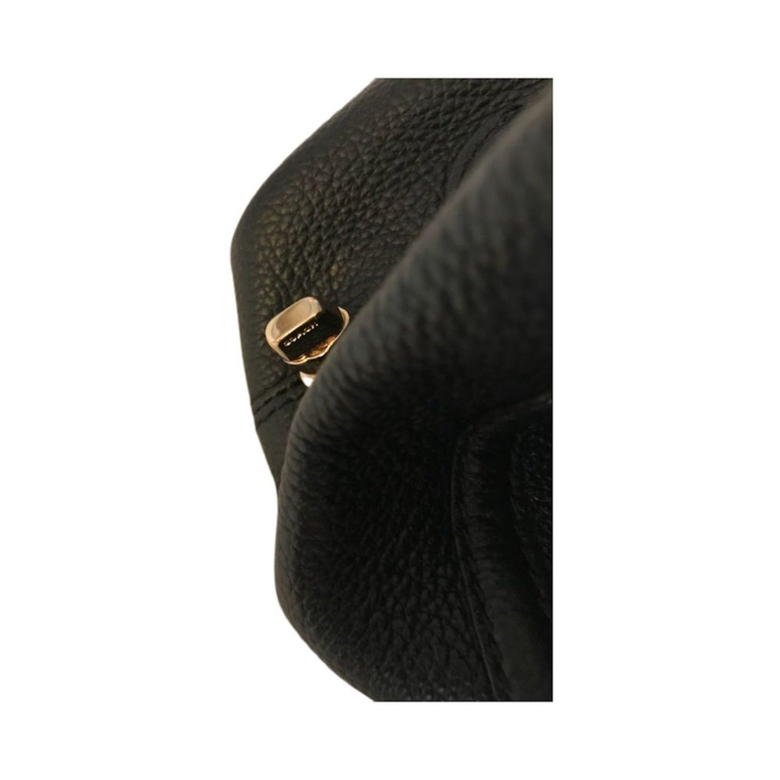 NWOT Coach Turnlock Edie Pebble Leather Shoulder Bag Beachwood Black Gold 36855
