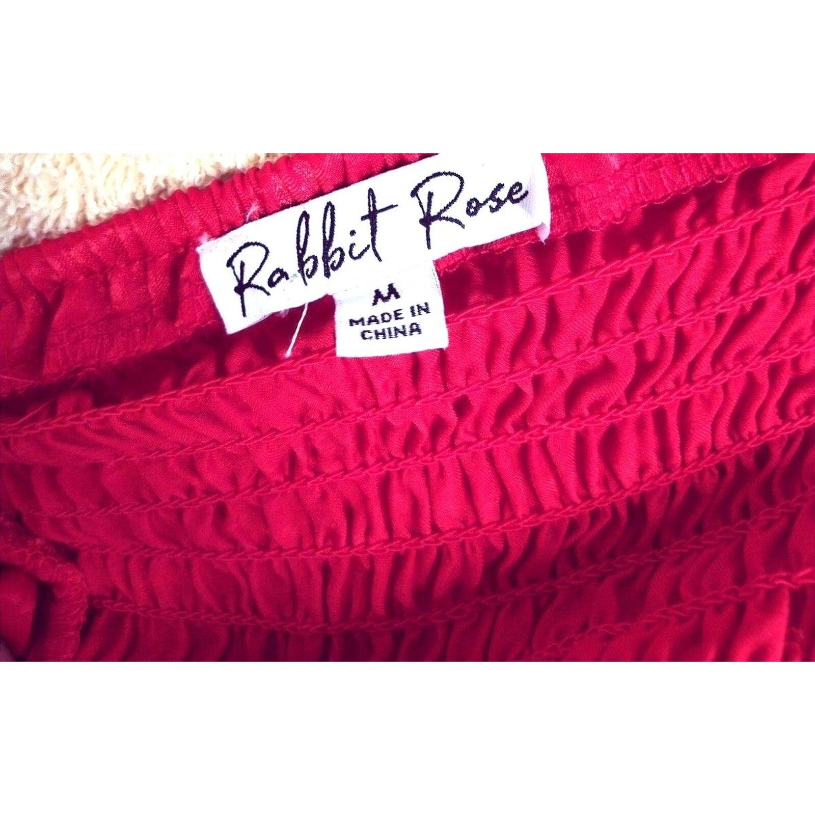 Rabbit Rose sleeveless women's red top M