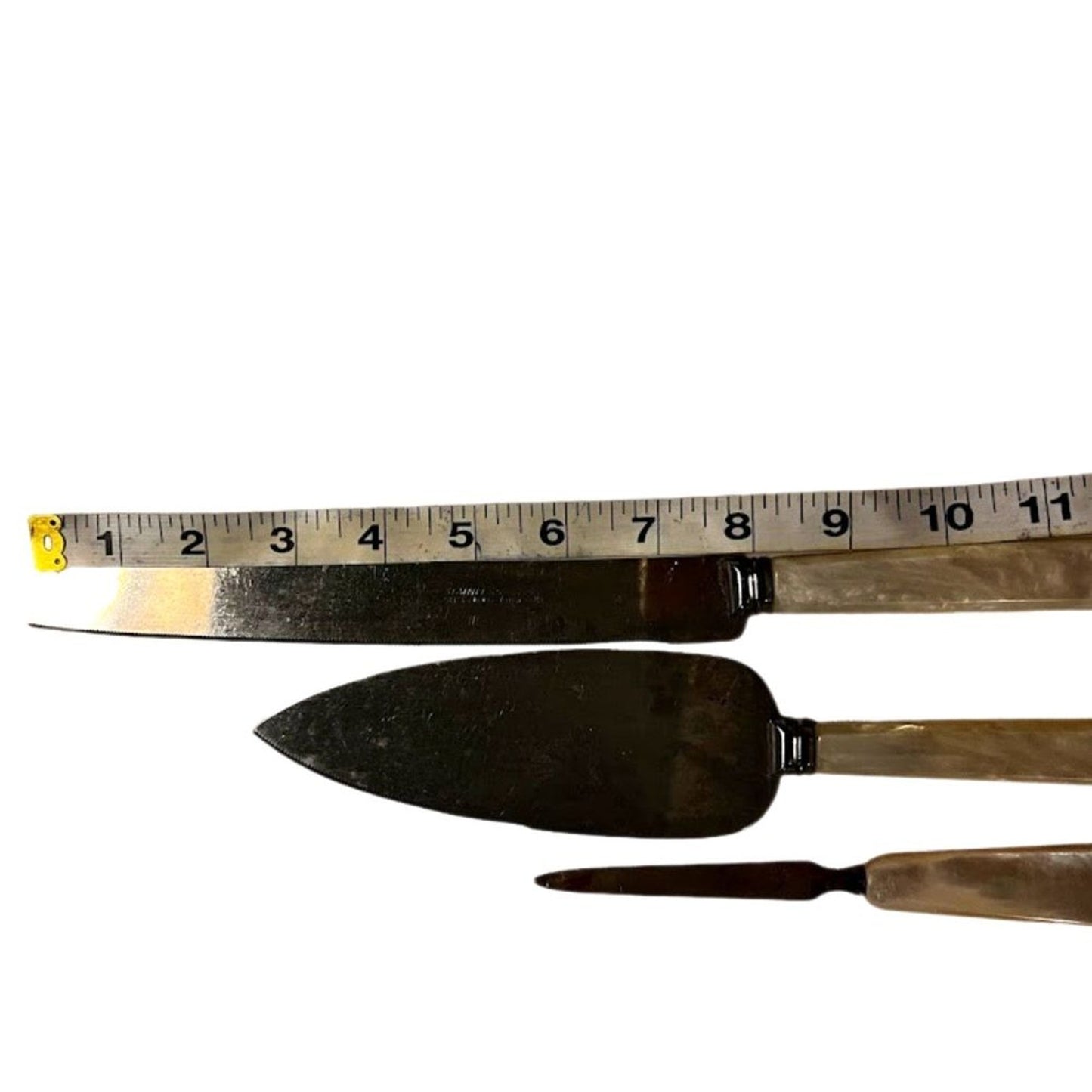 Sheffield England Set Knife Cake Serving Stainless Steel Mother Of Pearl Handle
