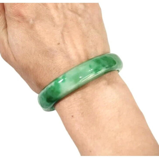 Original Natural Antique Apple Green Jadeite Jade Bangle Bracelet