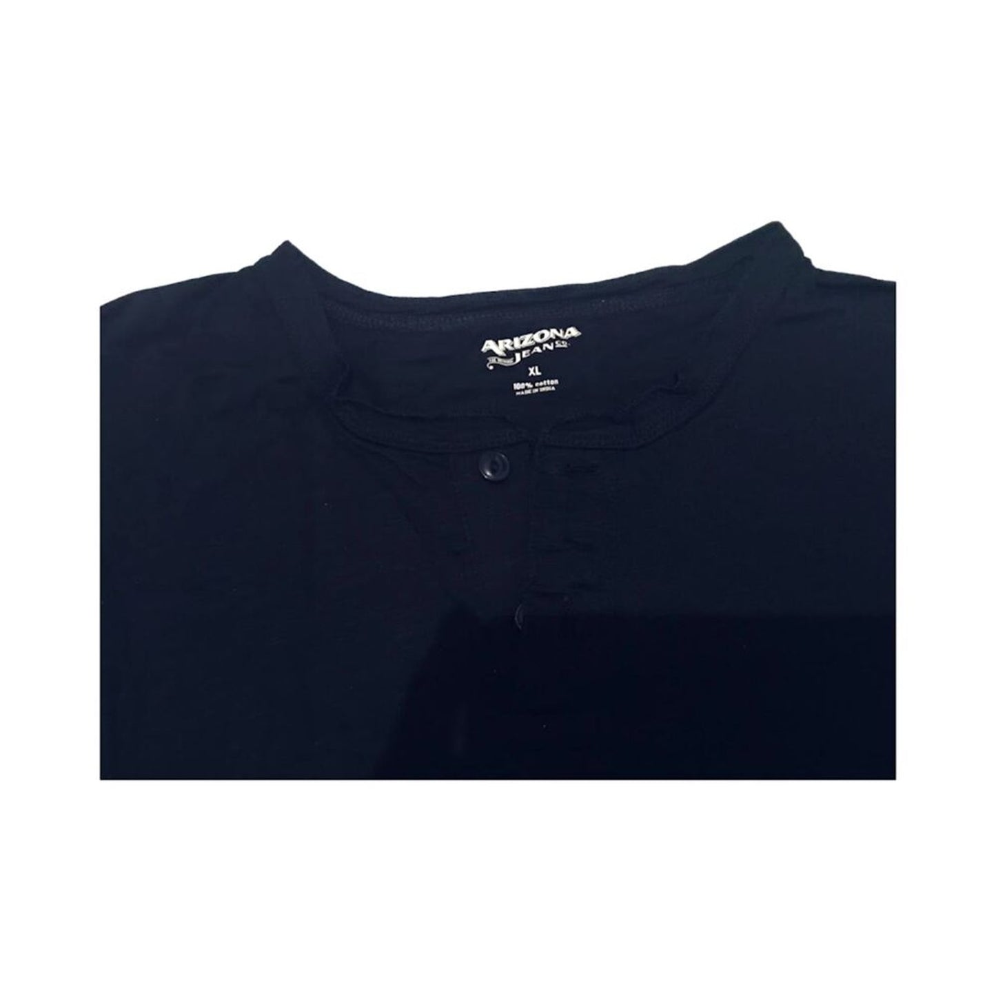 NWOT Arizona Jeans Men`s Casual T-shirt Black XL 100% Cotton Short Sleeve