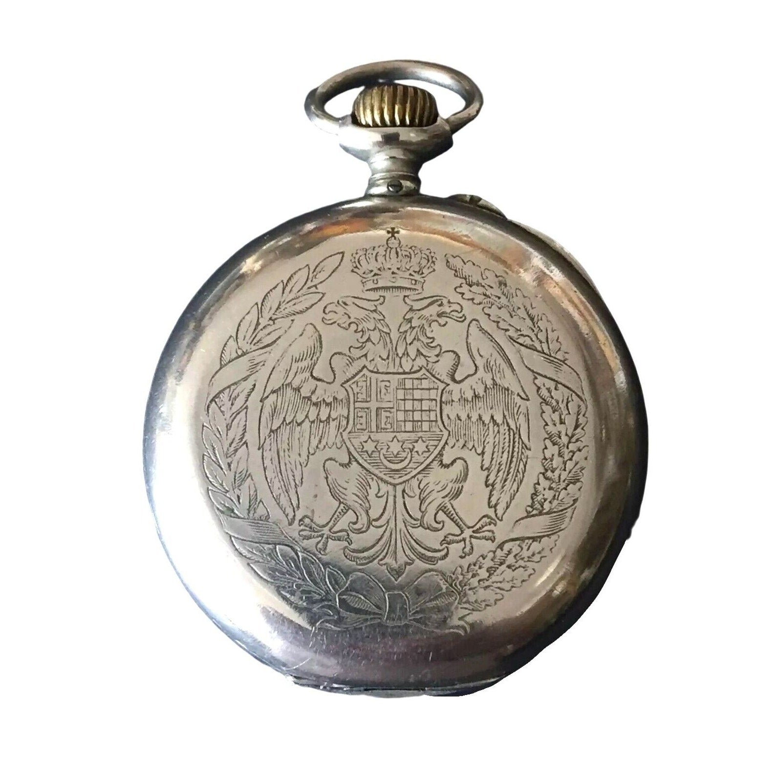 Pocket Watch Antique Zenith Grand Prix Paris 1900 Double Hunter Double Eagle