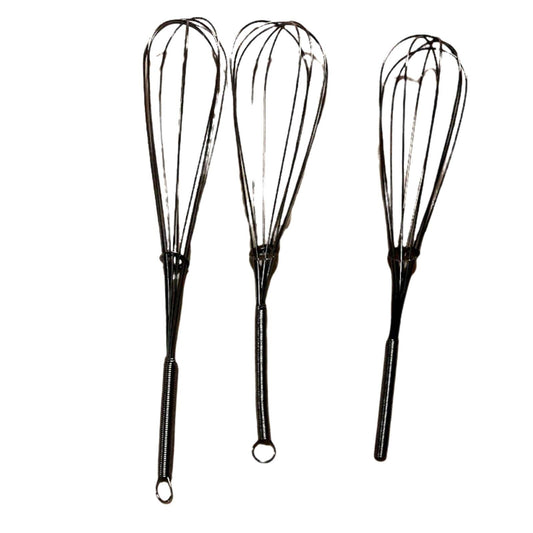 Set 3 Whisks Metal Kitchenware Cooking Utensils
