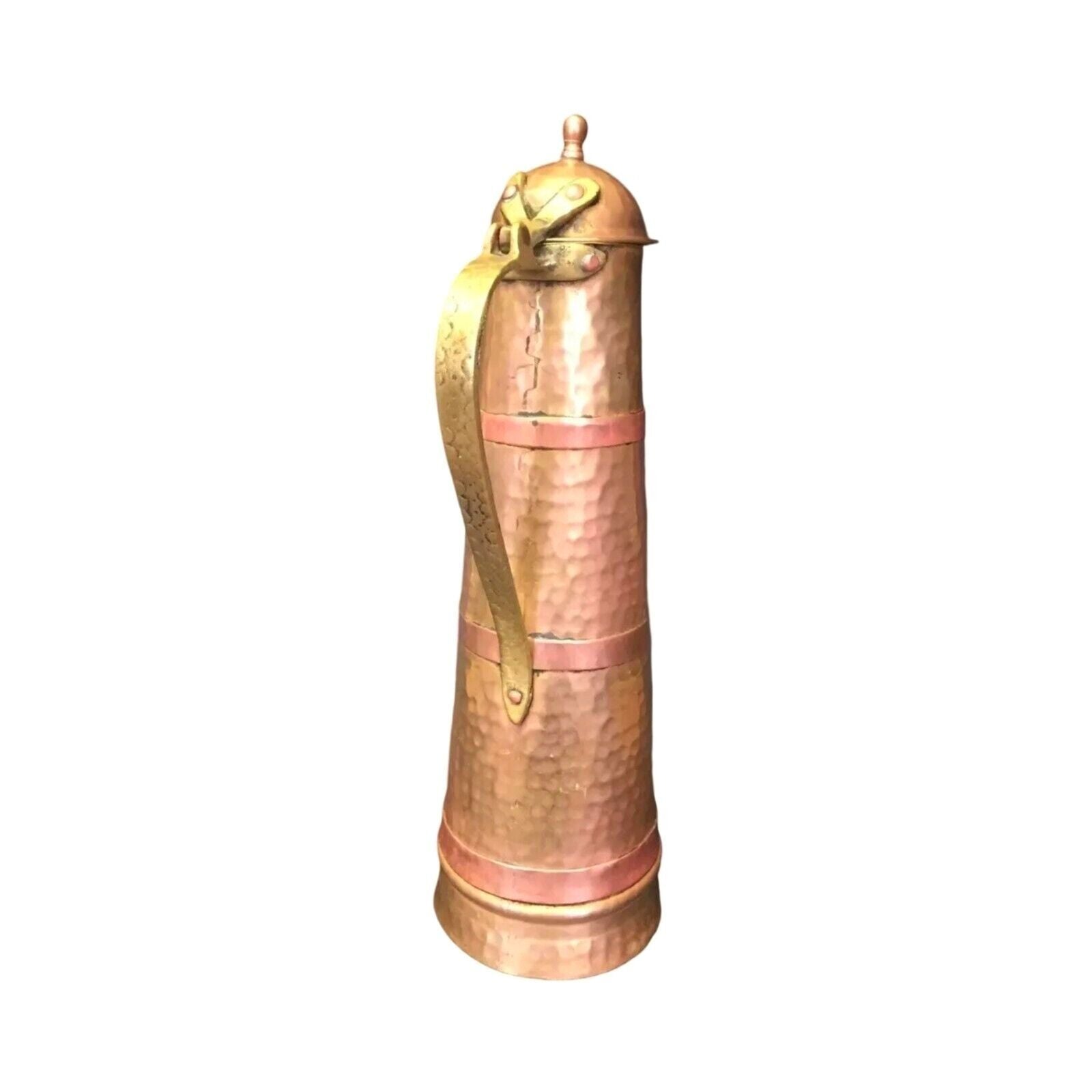Antique Trophy 1911 Jewelers 24 Karat Club New York City Hammered Copper Brass