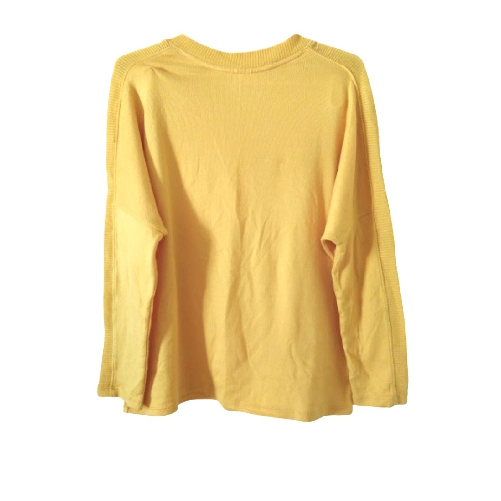 Just Be yellow V-neck women's long sleeve sweater size M