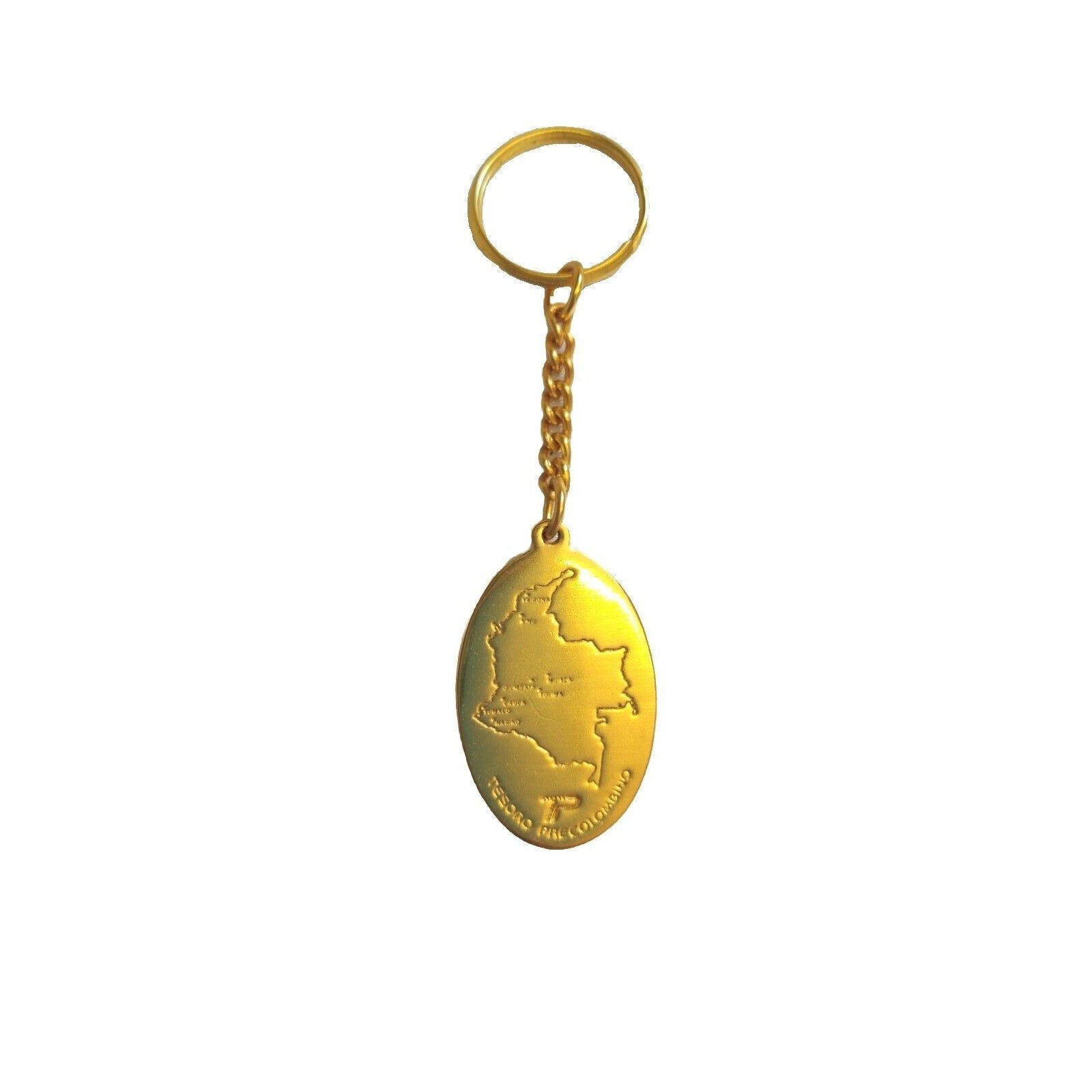 Colombia Inka Auto Keychain Bag Purse Vensoro Precolombiano Gold Tone