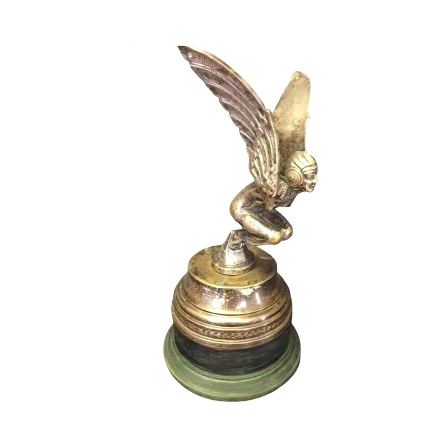 Antique Hood Ornament Car Mascot Egyptienne Ailee M.Bonnot Signed 1920 Art Deco