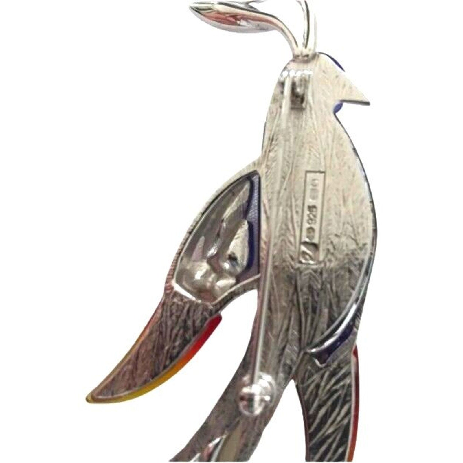 Swarovski "Paradise Banamba Sterling Silver Brooch Pin Figurine Tanzanite