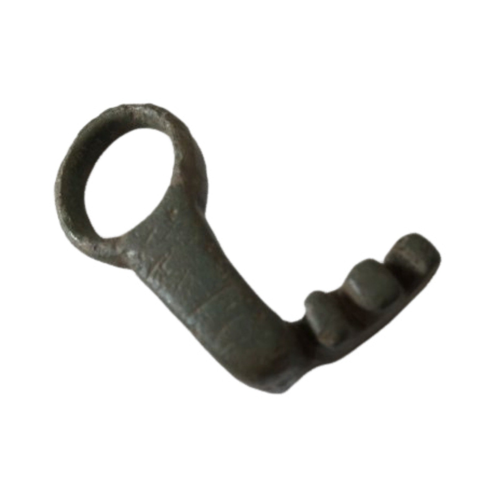 Ancient Roman Bronze Long Key - Ring Circa 100-400 A.D Green Patina