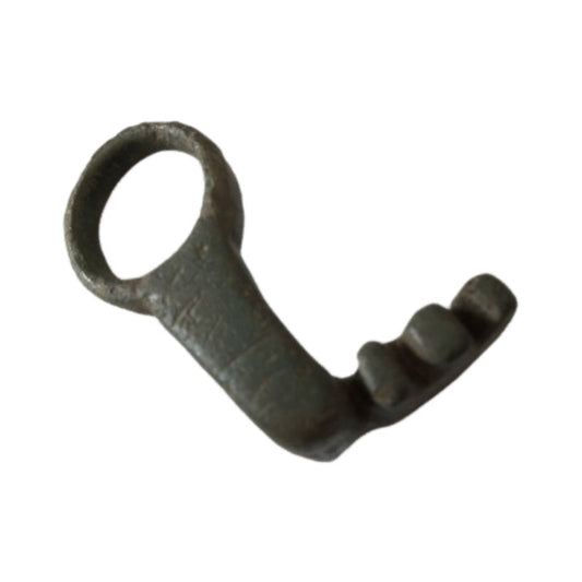 Ancient Roman Bronze Long Key - Ring Circa 100-400 A.D Green Patina