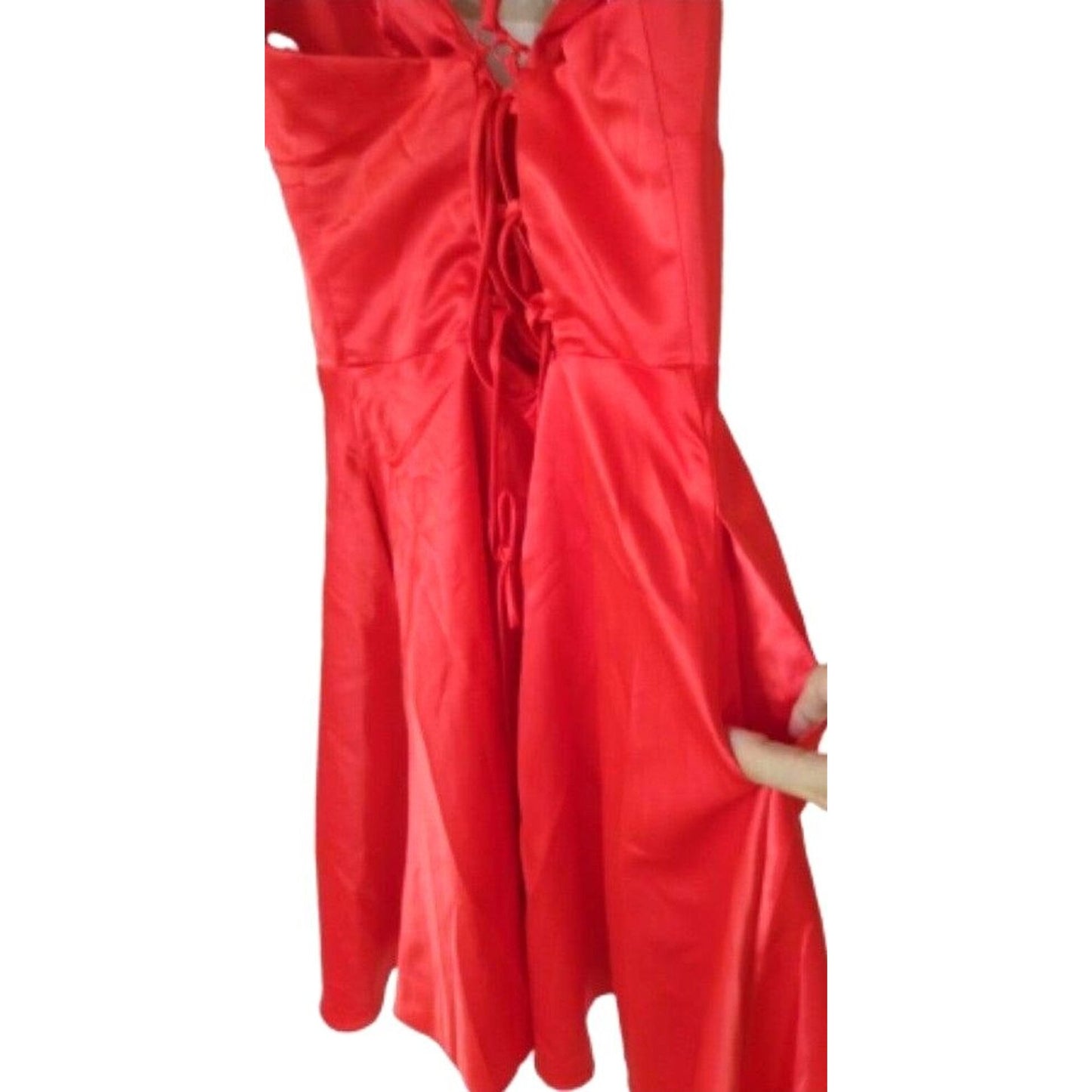 B. Darlin Silk Red Cocktail Party Mini Dress backless - Women's Size 3/4 XS