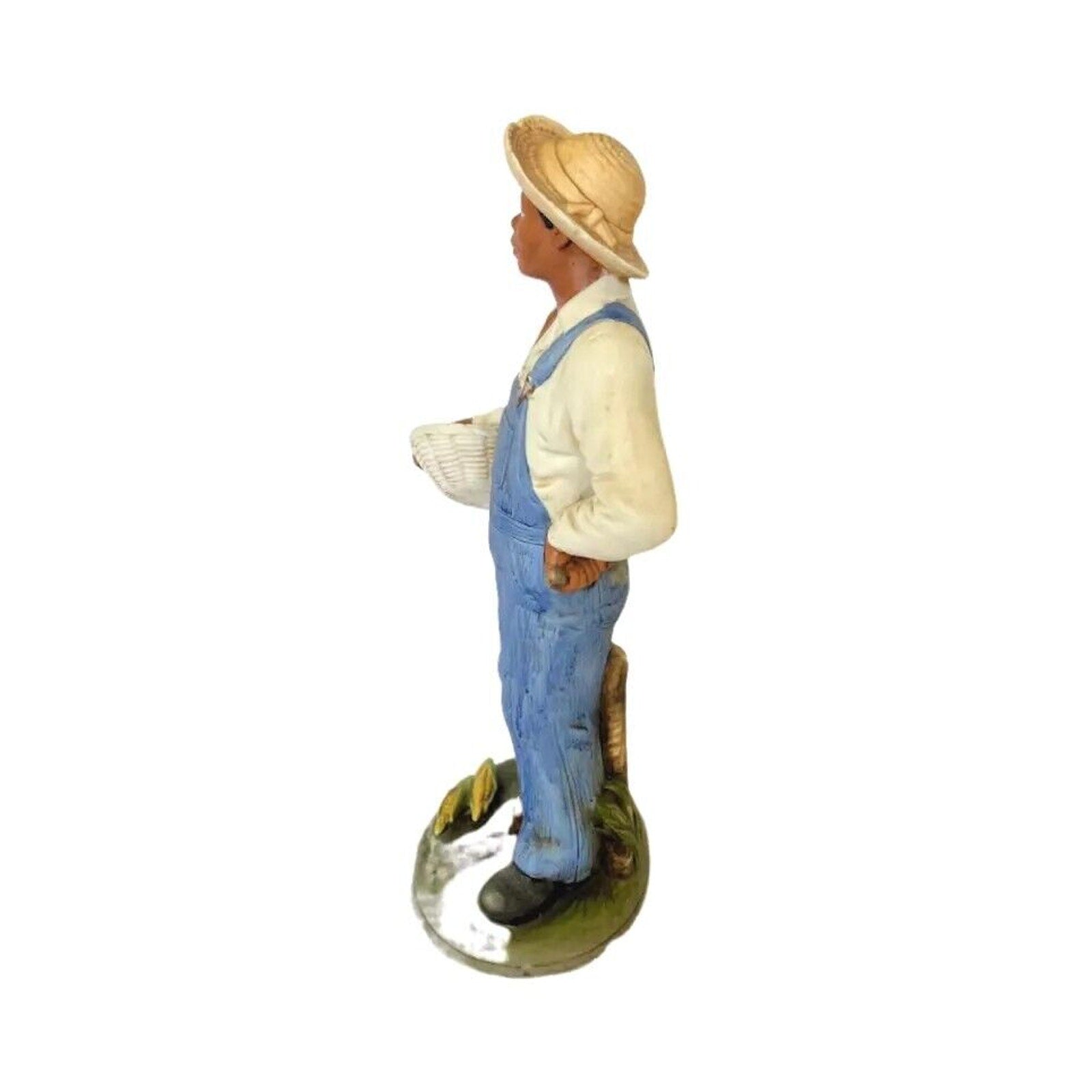 Homco Vintage 1472 Home Interiors Black Man Figurine Farmer Harvest Collection