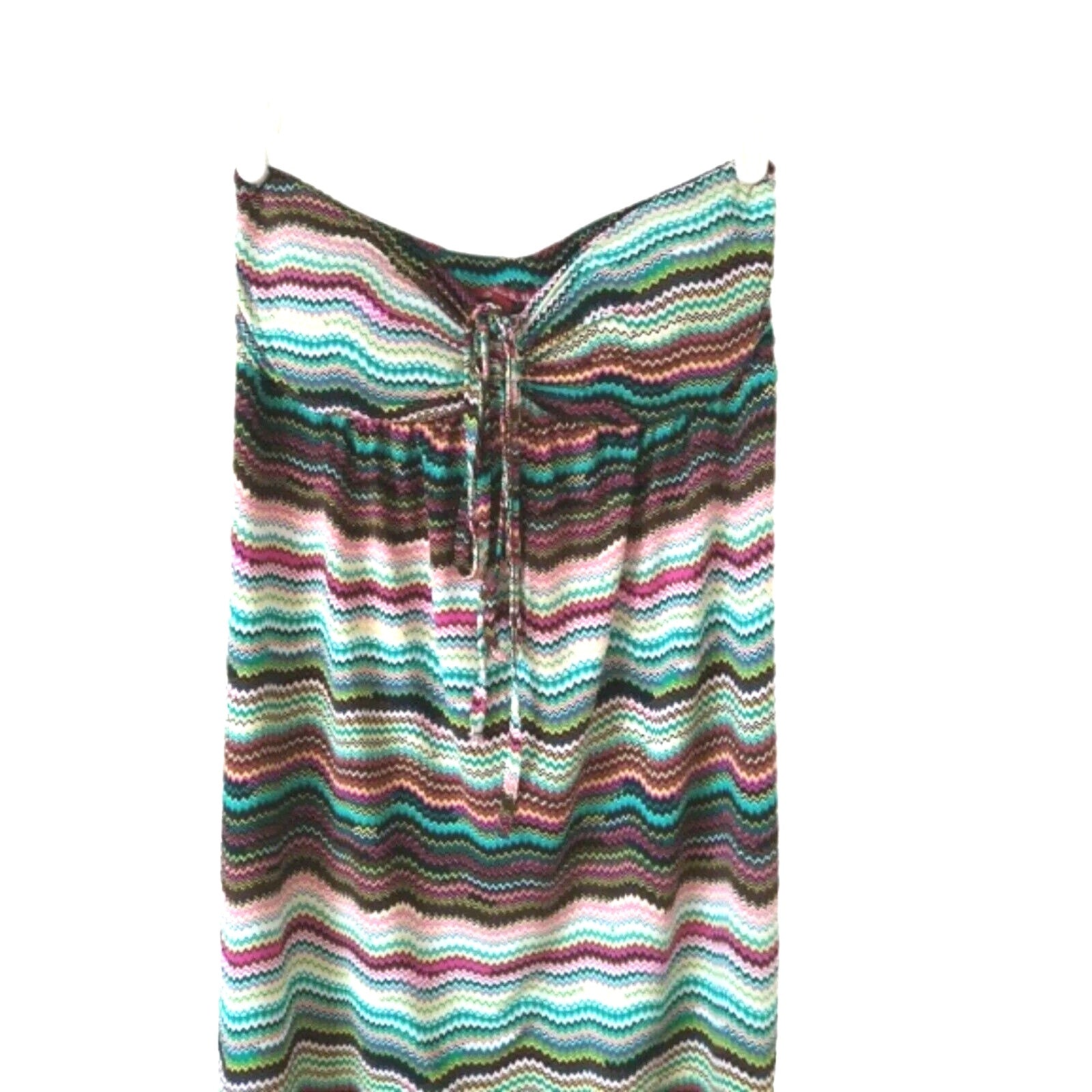 Silvergate maxi top strapless dress zig-zag lines M