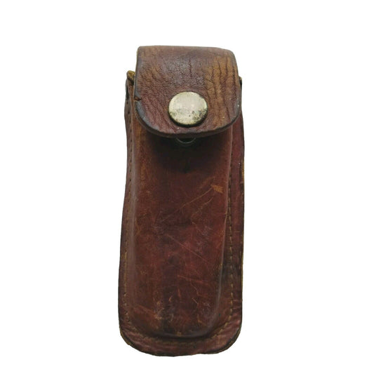 Rare Genuine Leather Case Sheath For Hunting Folding Knife USSR Brown