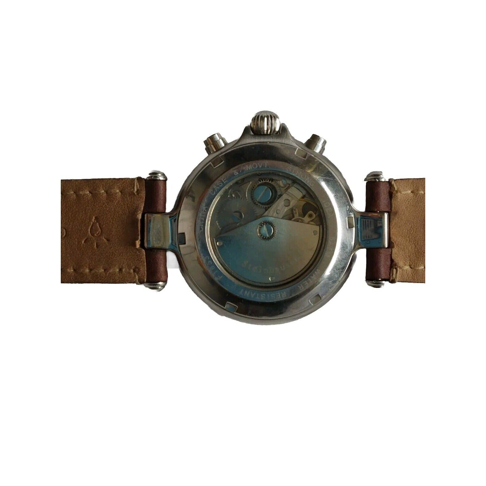 Mens Steinhausen Automatic Wrist Watch Model F1653 Chrono Skeleton Tachometer
