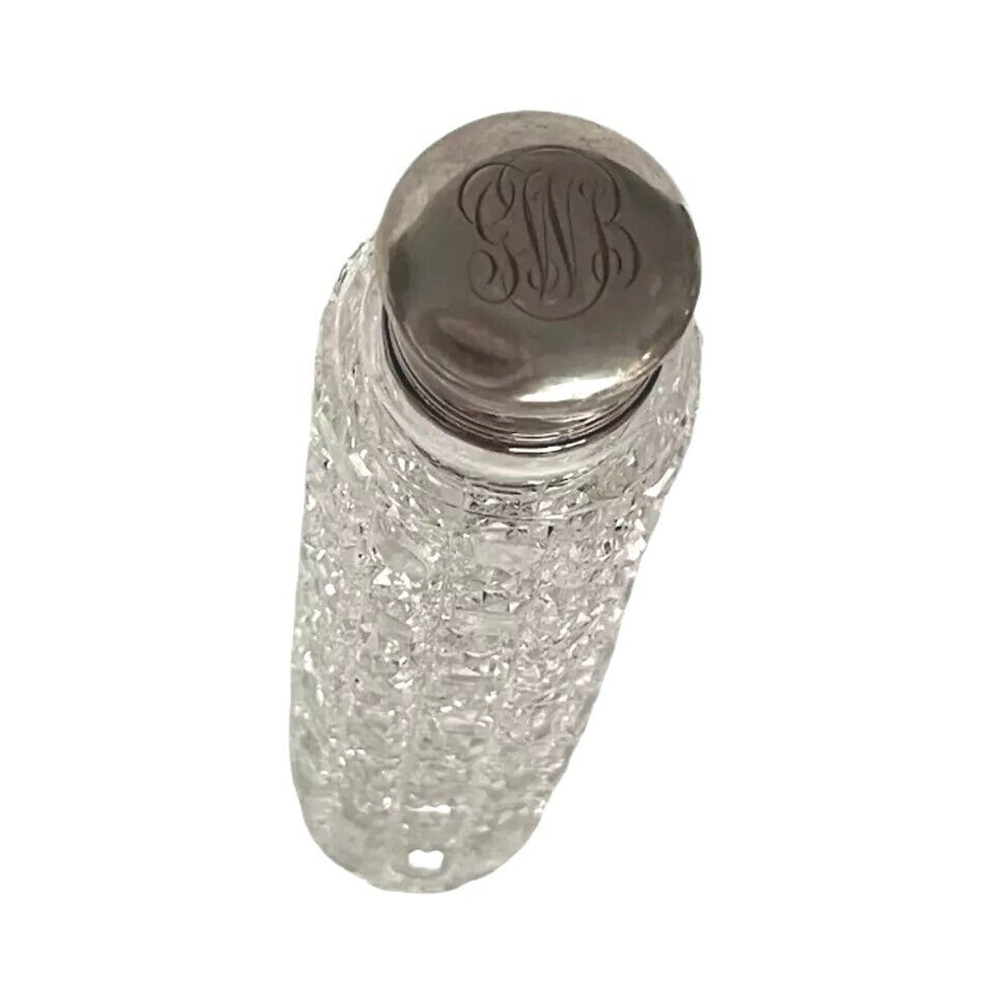 Antique Tiffany & Co Scent Perfume Bottle Sterling Silver Cap Cut Crystal