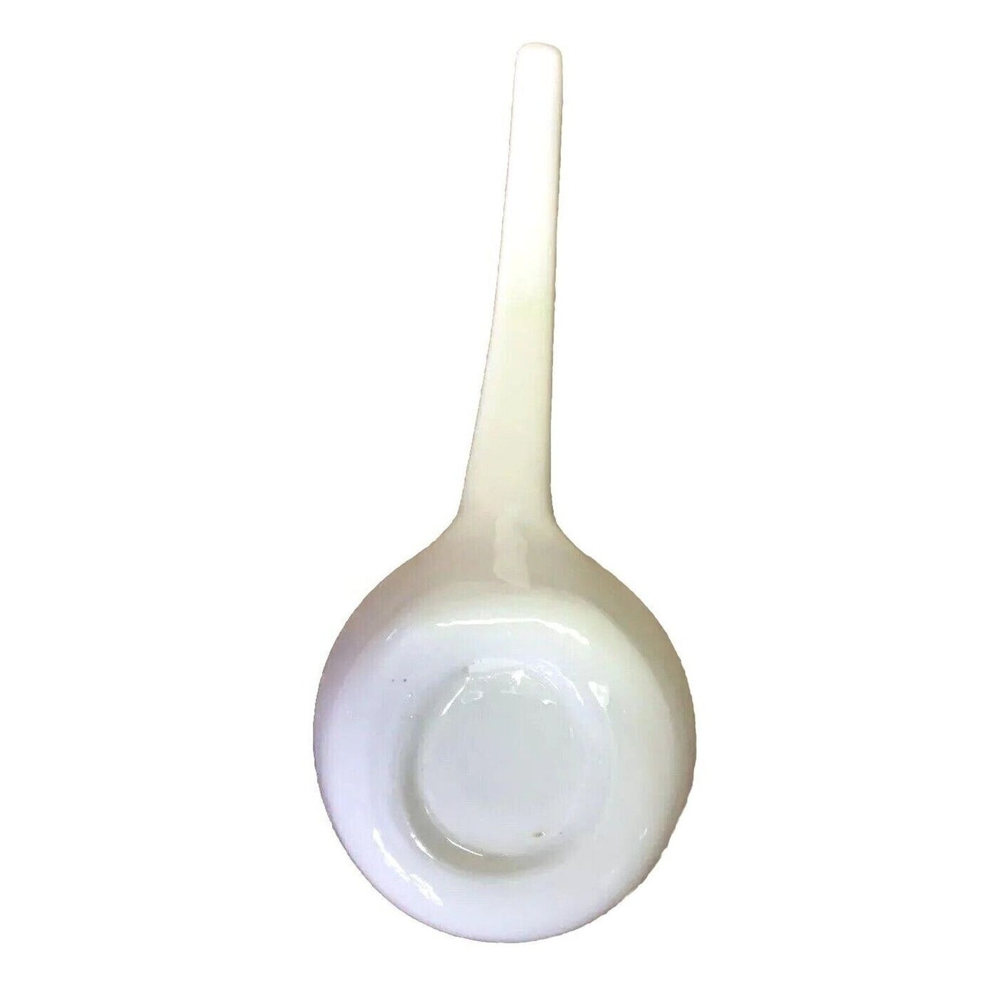 Antique Majolica White Glazed Porcelain Italy Soup Bowl With Spoon