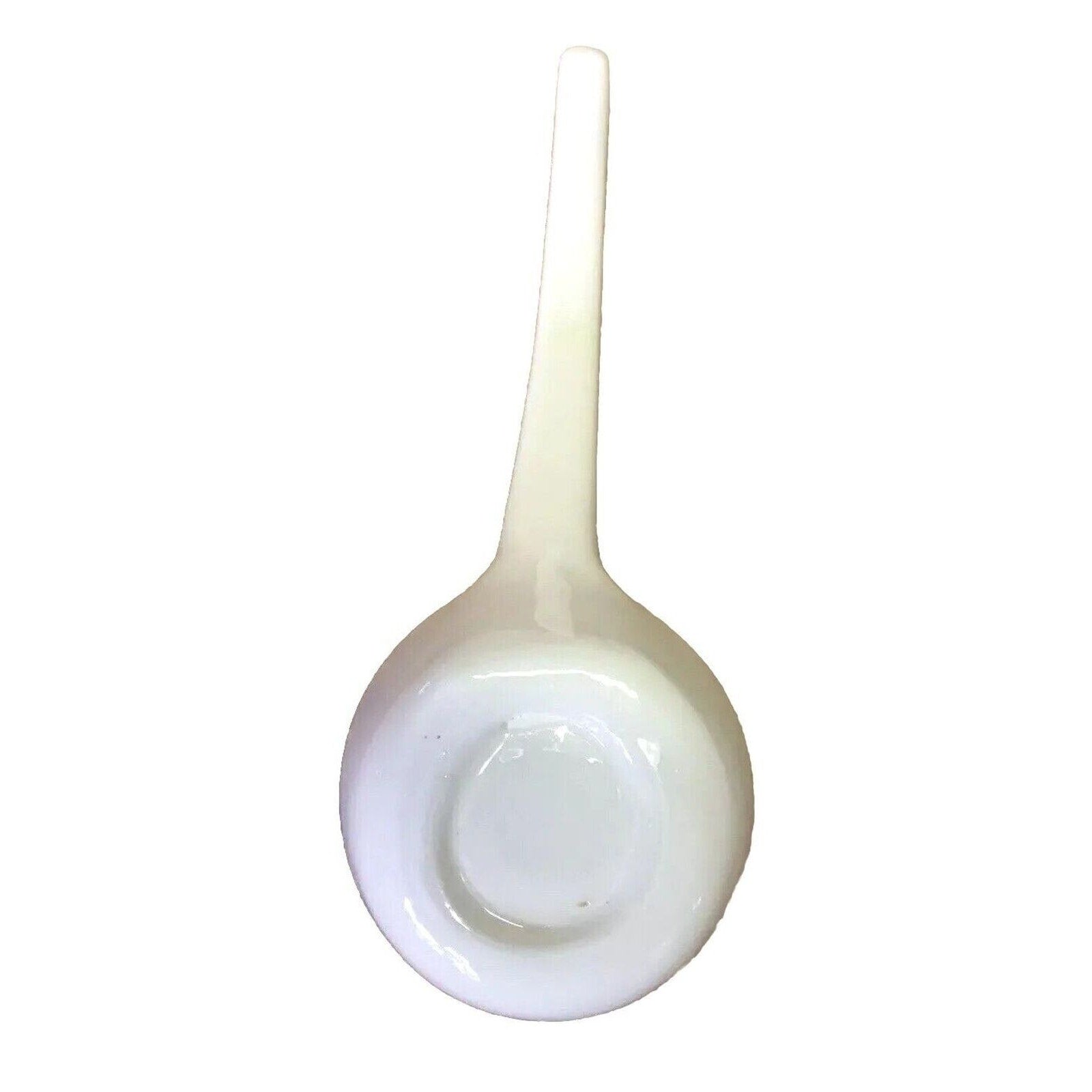 Antique Majolica White Glazed Porcelain Italy Soup Bowl With Spoon