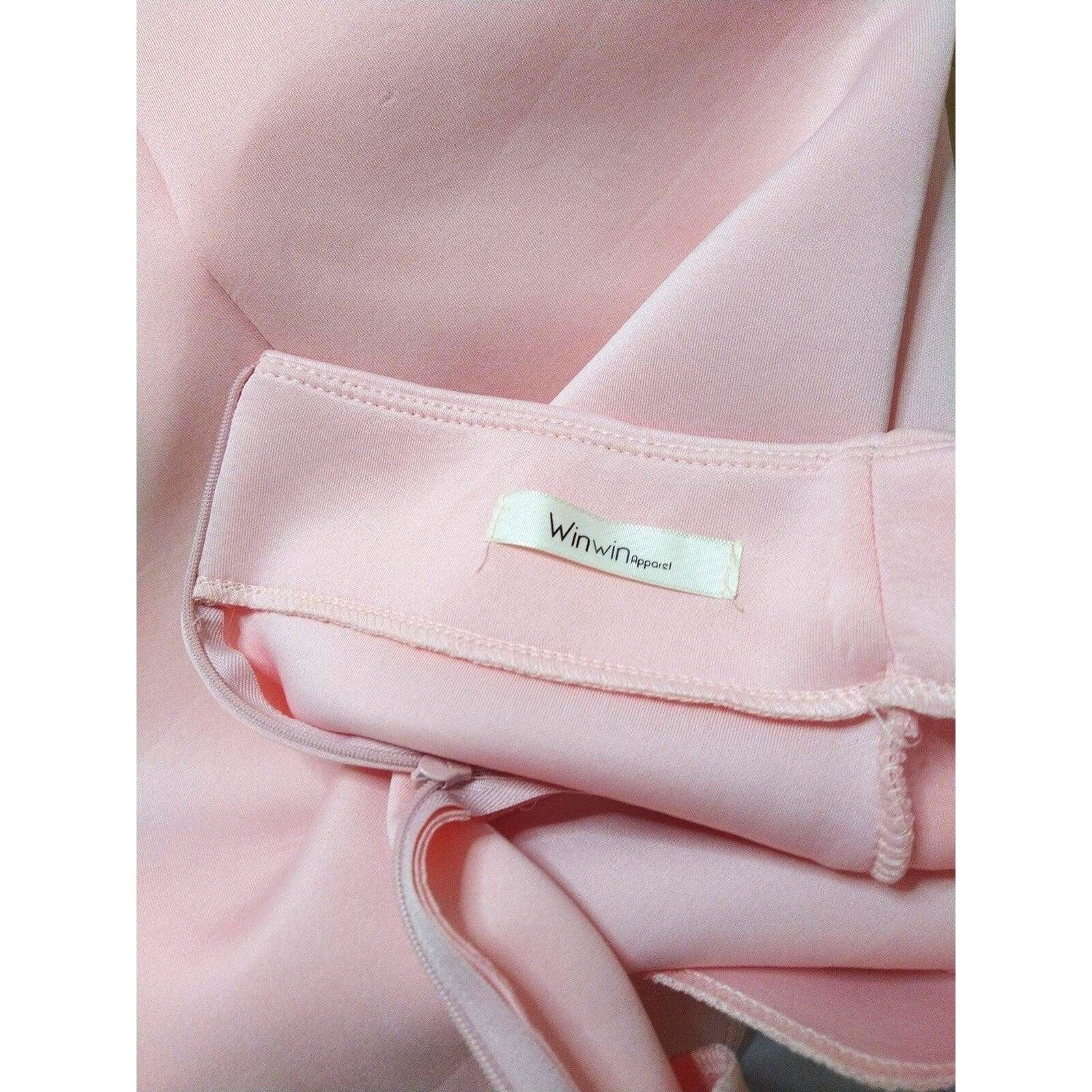 Winwin Apparel Light Pink Pencil Knee Skirt - Size S