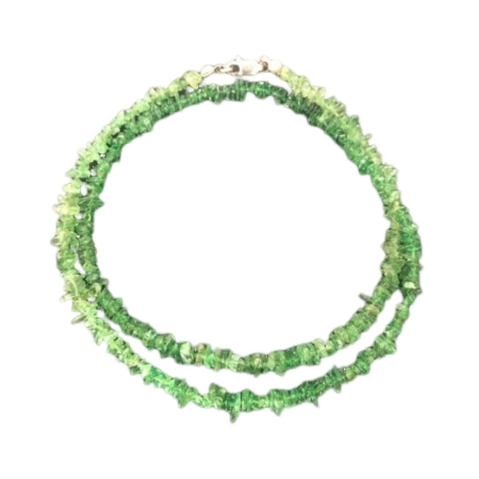 Natural Gemstone Necklace Bracelet Chrome Diopside Sterling Green Uncut Chips