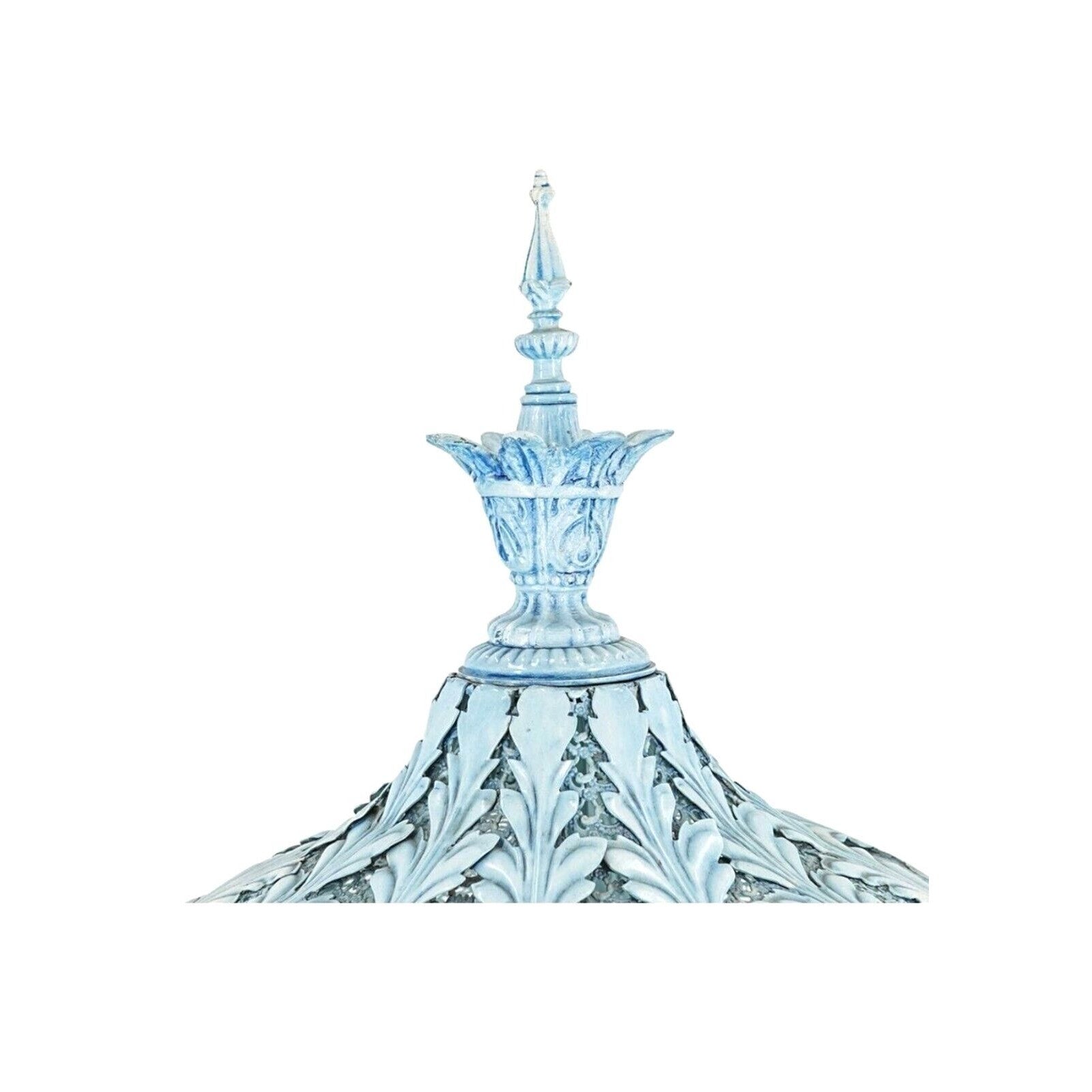 Antique Italian Pair Of Turquoise Blue Candelabra Lamp Enamel On Bronze