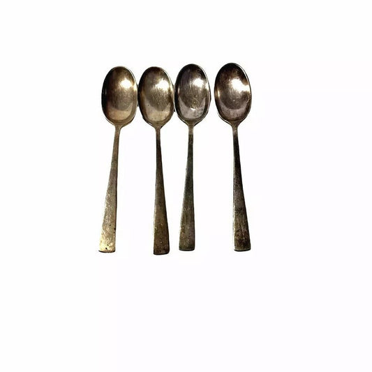 Antique England Silverplate 4 Serving Spoons