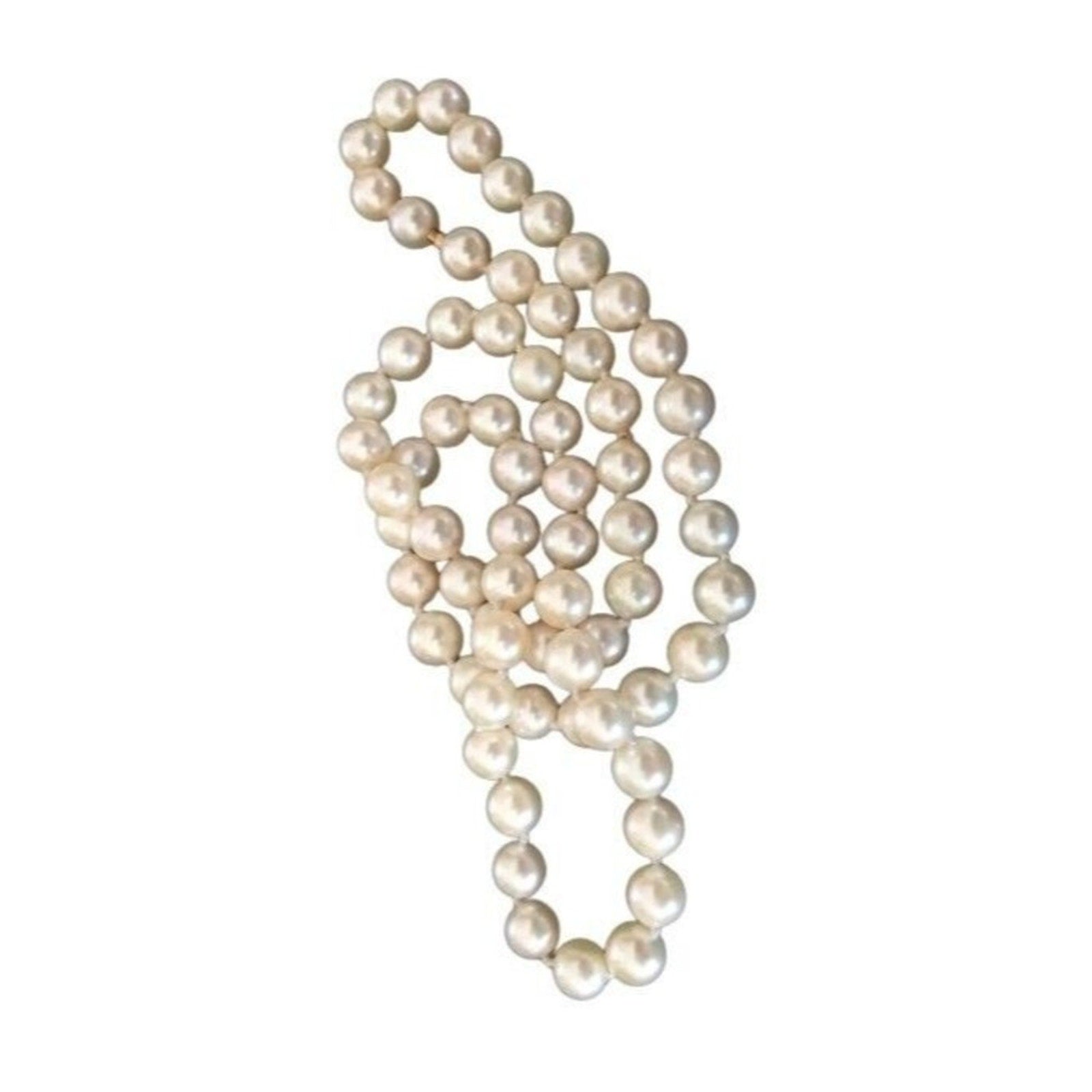 Antique Women's Necklace Natural Pearls 14K Yellow Gold Clasp Estate Jewelry