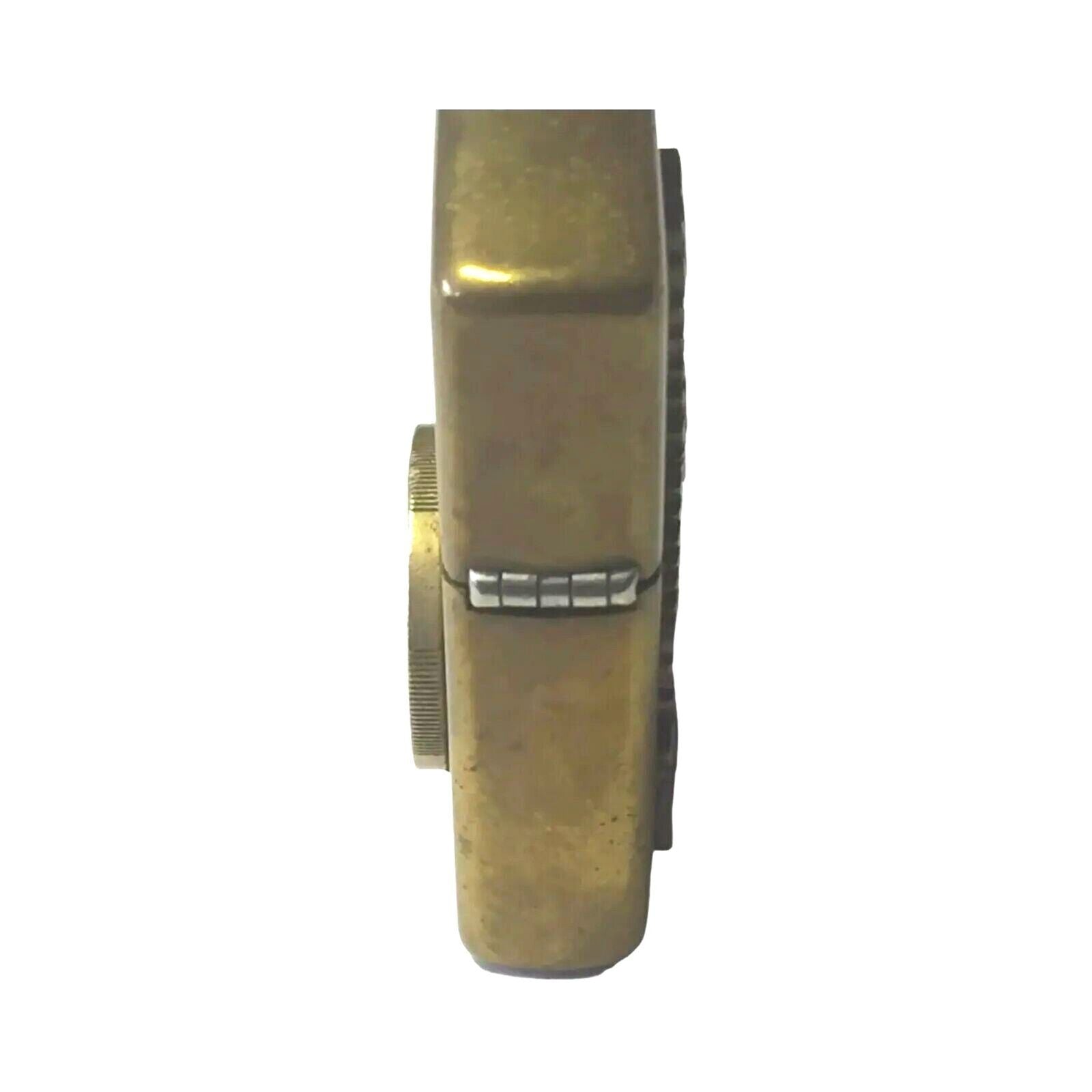 Brass Zippo Lighter Bradford Pa Usa Native American & Marcus Garvey Hero Coin